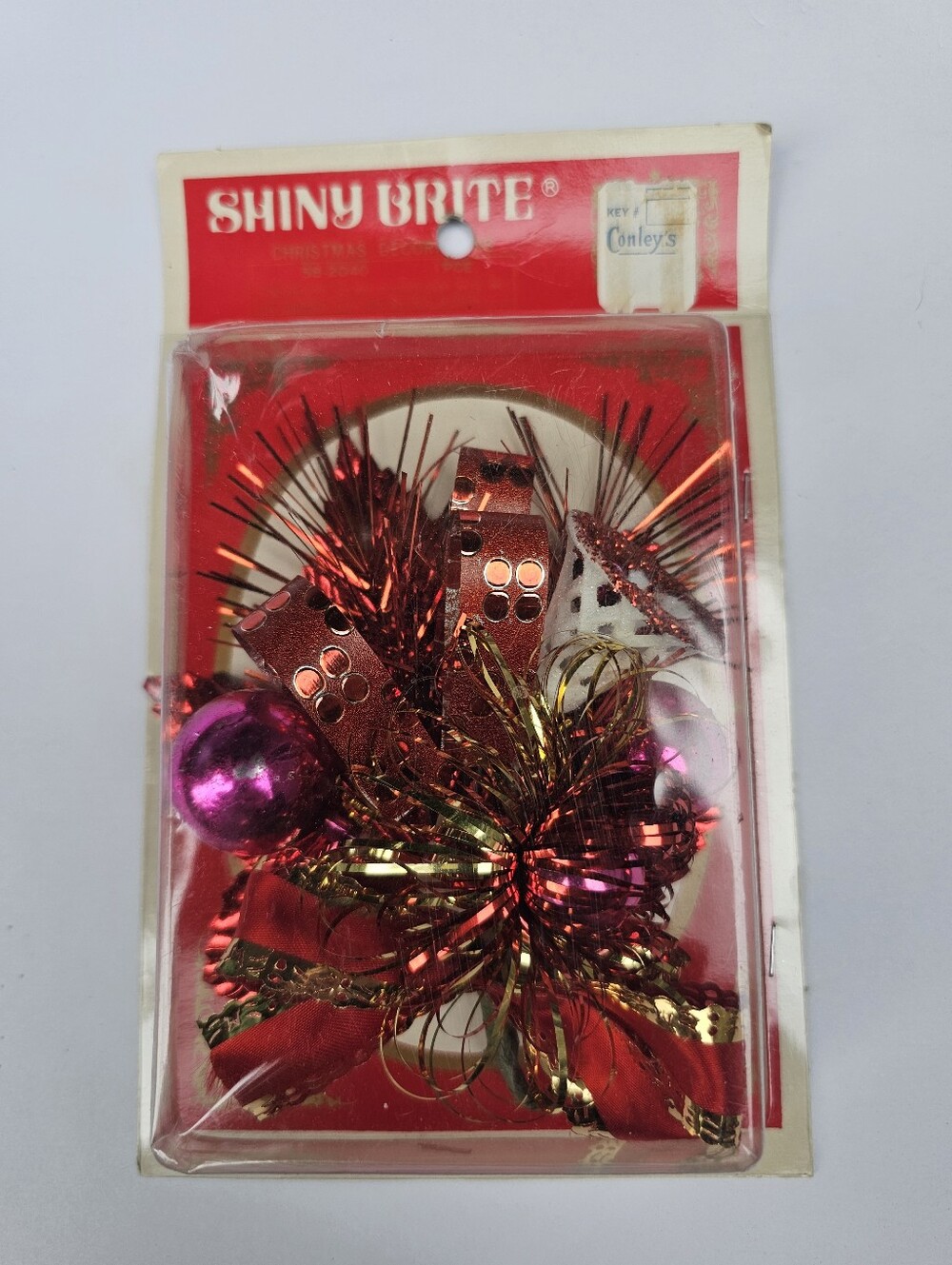 Vintage Christmas Corsage Boutonnière Ornament Decor 1950-1960s Japan NOS